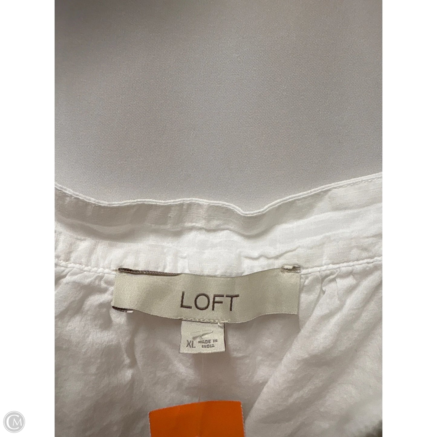 Top Sleeveless By Loft In White, Size: Xl