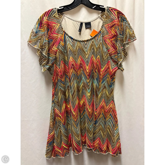 Top Short Sleeve By New Directions In Multi-colored, Size: L