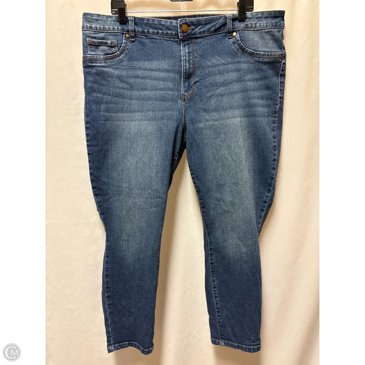 Jeans Skinny By D Jeans In Blue Denim, Size: 20
