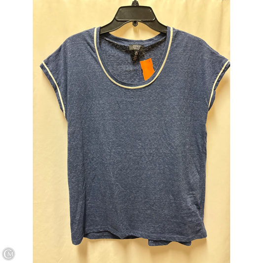 Top Short Sleeve By Jones New York In Navy, Size: L