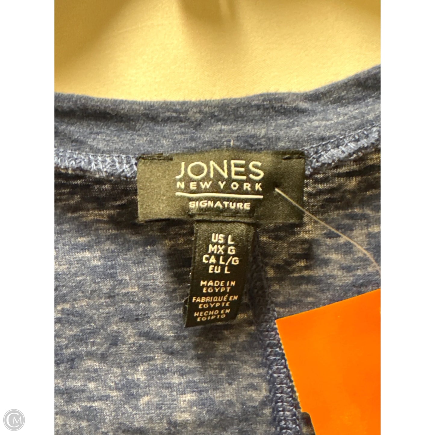Top Short Sleeve By Jones New York In Navy, Size: L