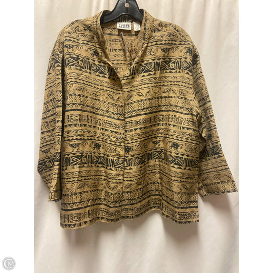 Top Long Sleeve By Chicos In Brown, Size: 3x