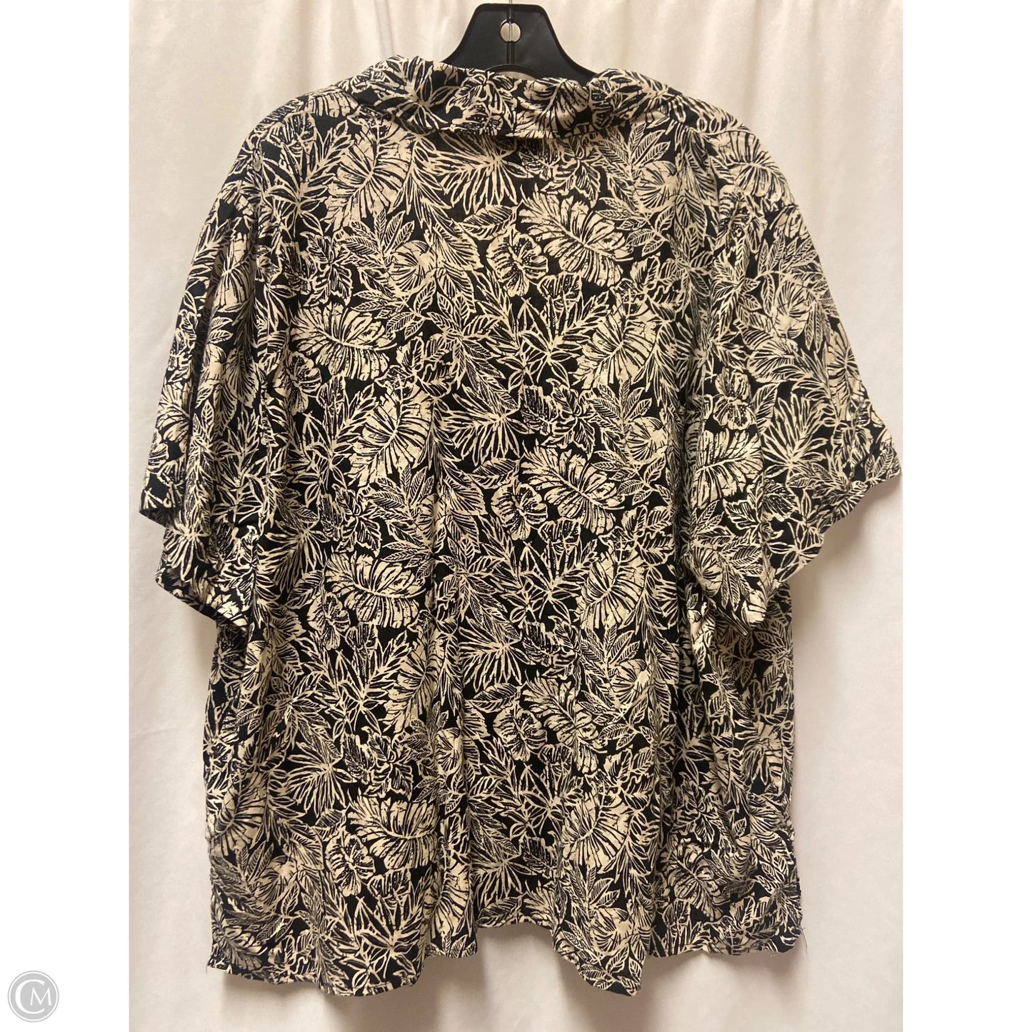 Top Short Sleeve By Jones And Co In Beige, Size: 3x