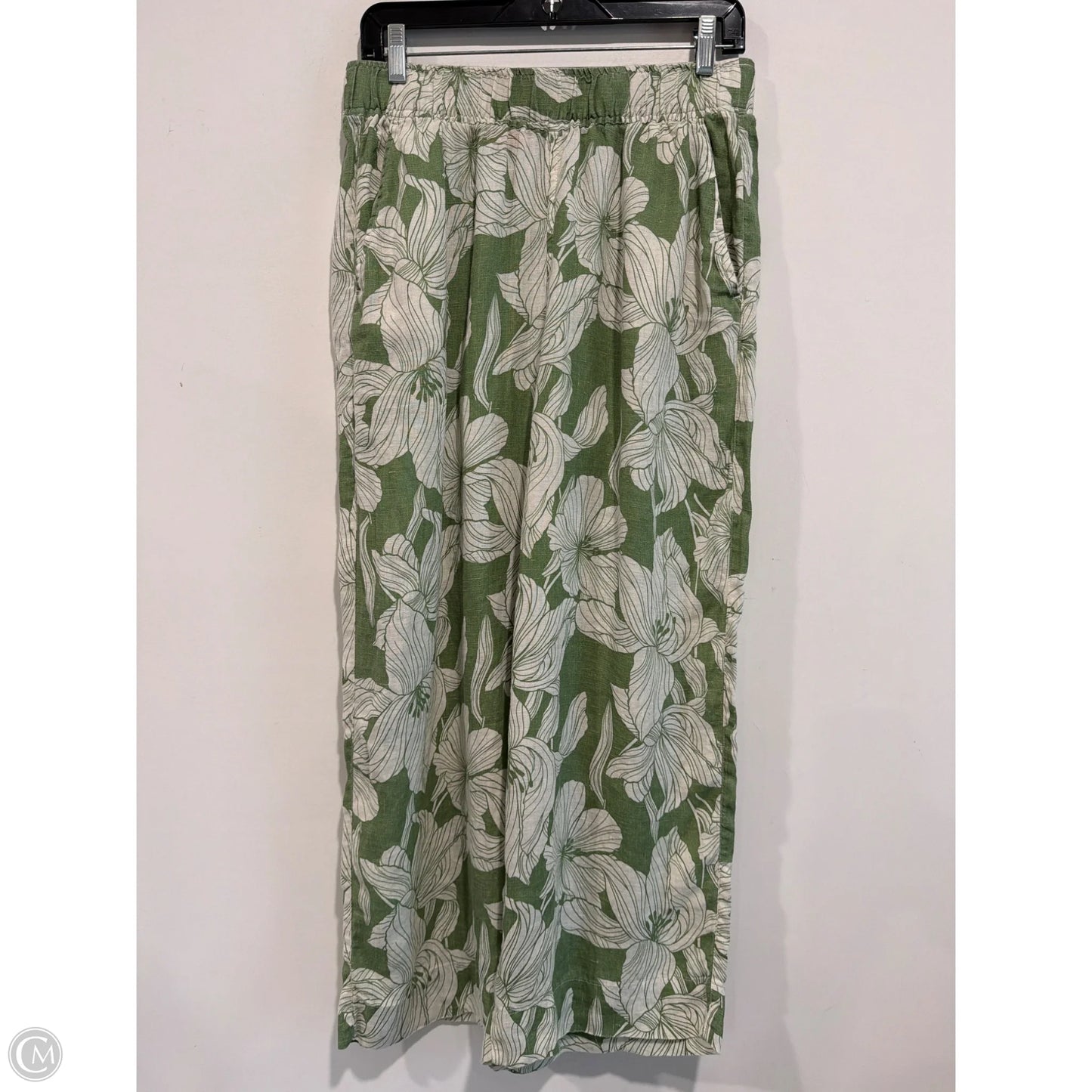 Pants Linen By Tahari In Green, Size: M