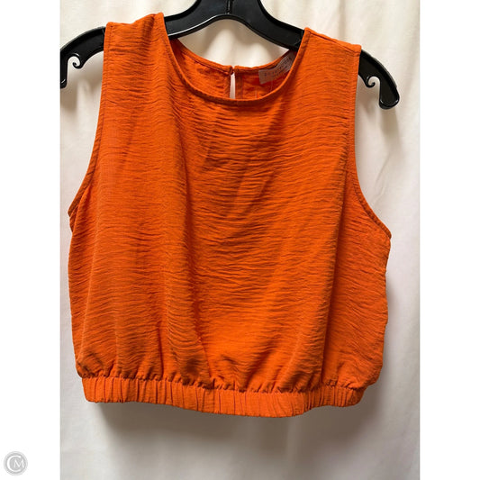 Top Sleeveless By Paper Crane In Orange, Size: L