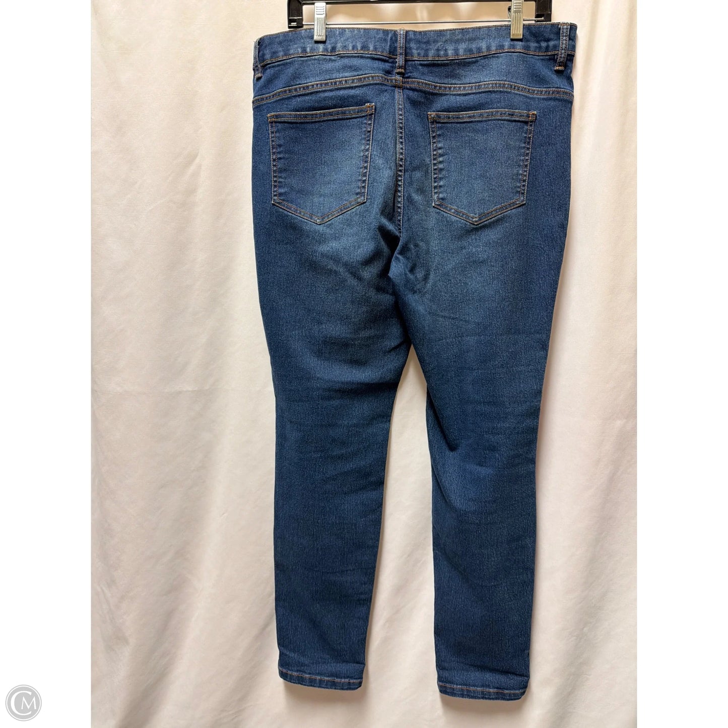 Jeans Skinny By Route 66 In Blue Denim, Size: 12