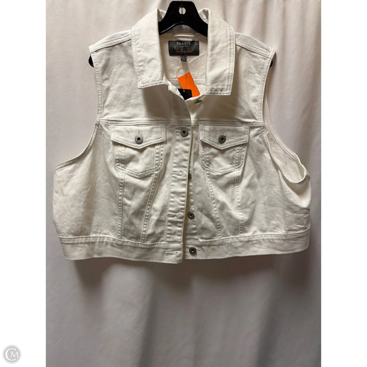 Vest Other By Torrid In White Denim, Size: 3x