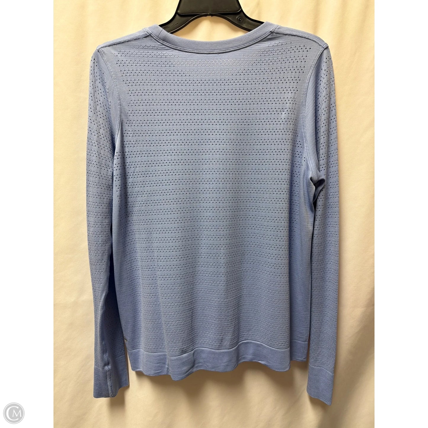 Athletic Top Long Sleeve Collar By Lululemon In Blue, Size: M