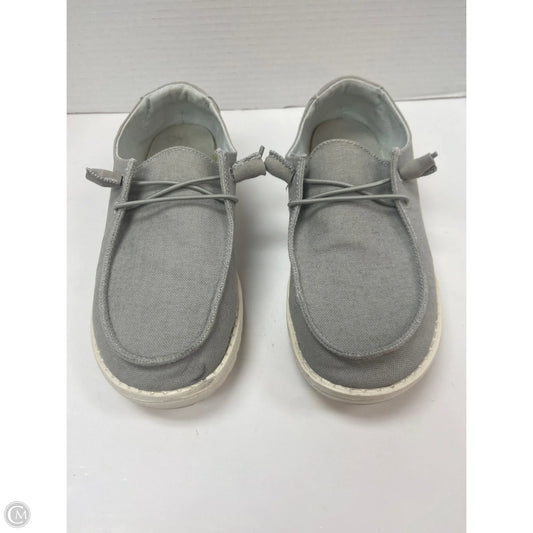 Shoes Flats By Hey Dude In Grey, Size: 7
