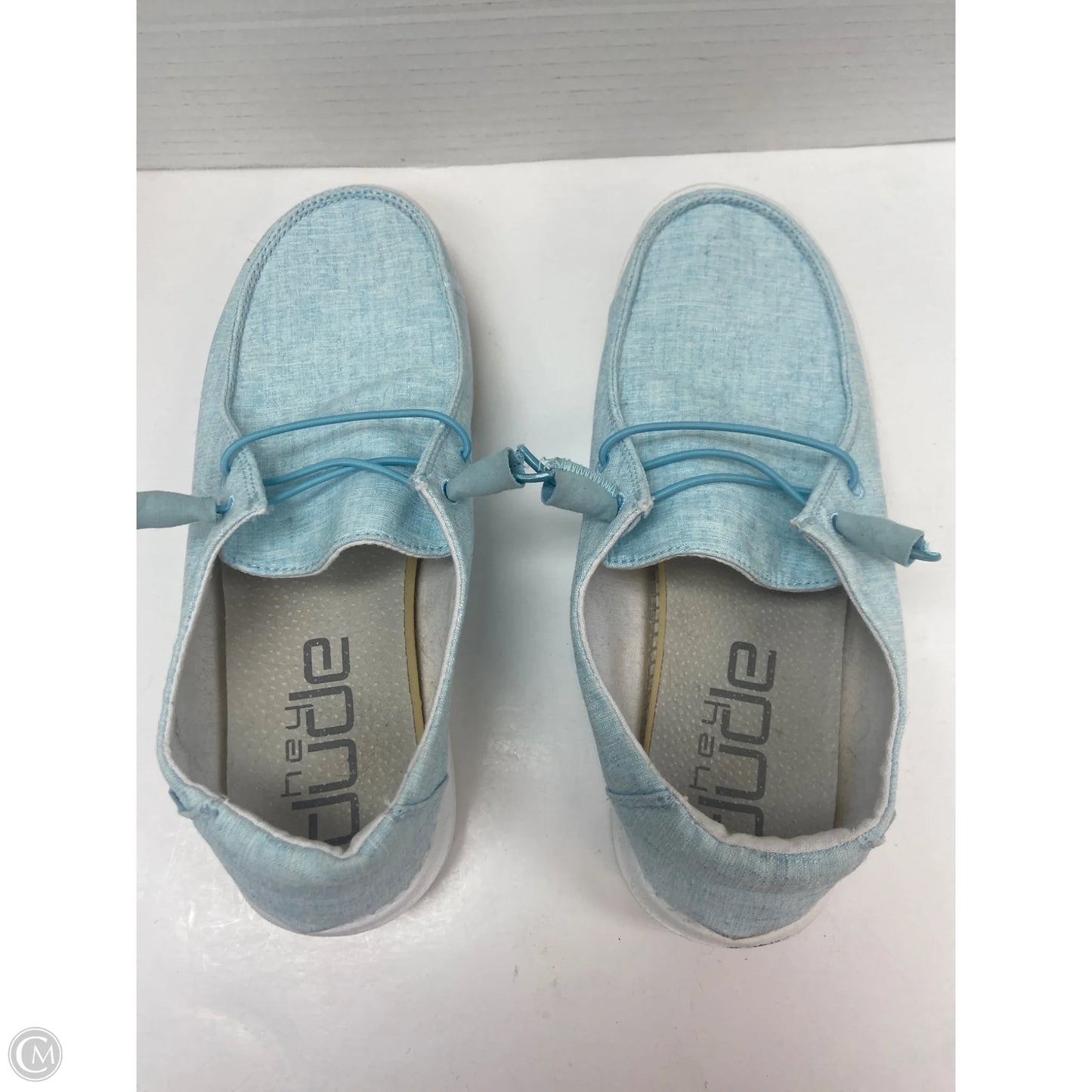 Shoes Flats By Hey Dude In Blue, Size: 8