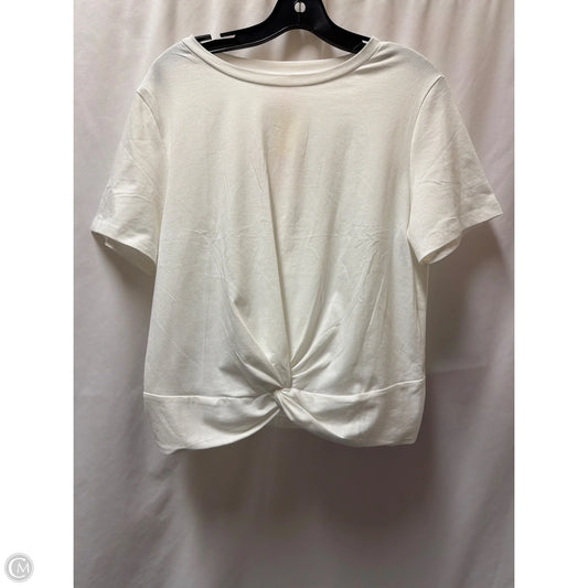 Top Short Sleeve By Clothes Mentor In White, Size: L