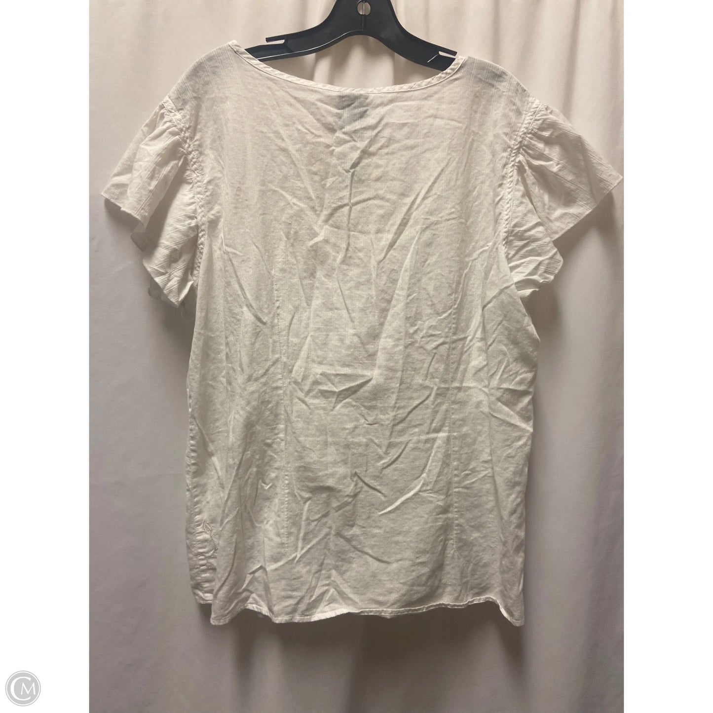 Top Short Sleeve By Faded Glory In White, Size: Xxl