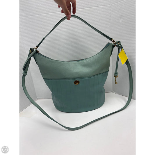 Handbag Leather By Fossil, Size: Large