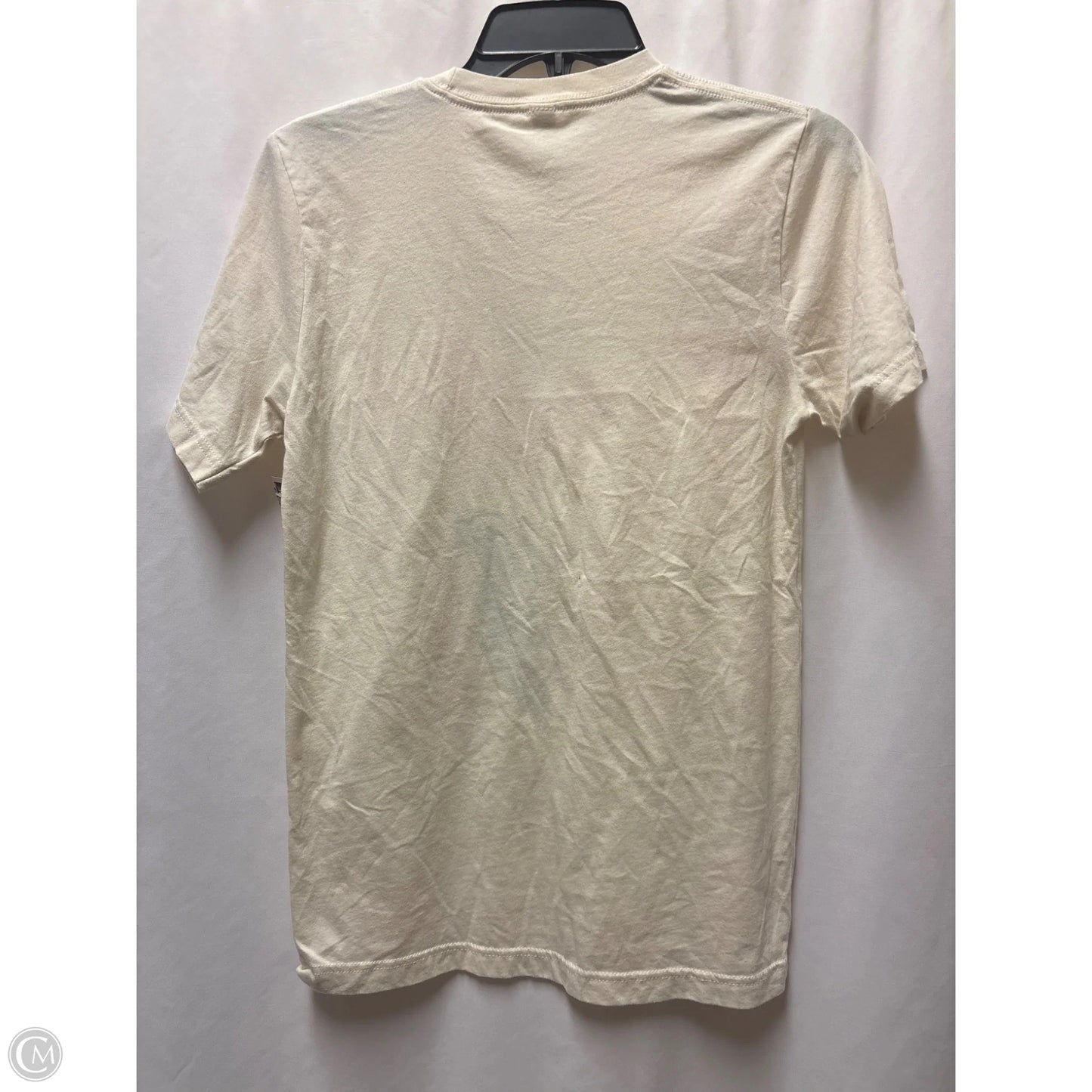 Top Short Sleeve By Bella + Canvas In Tan, Size: S