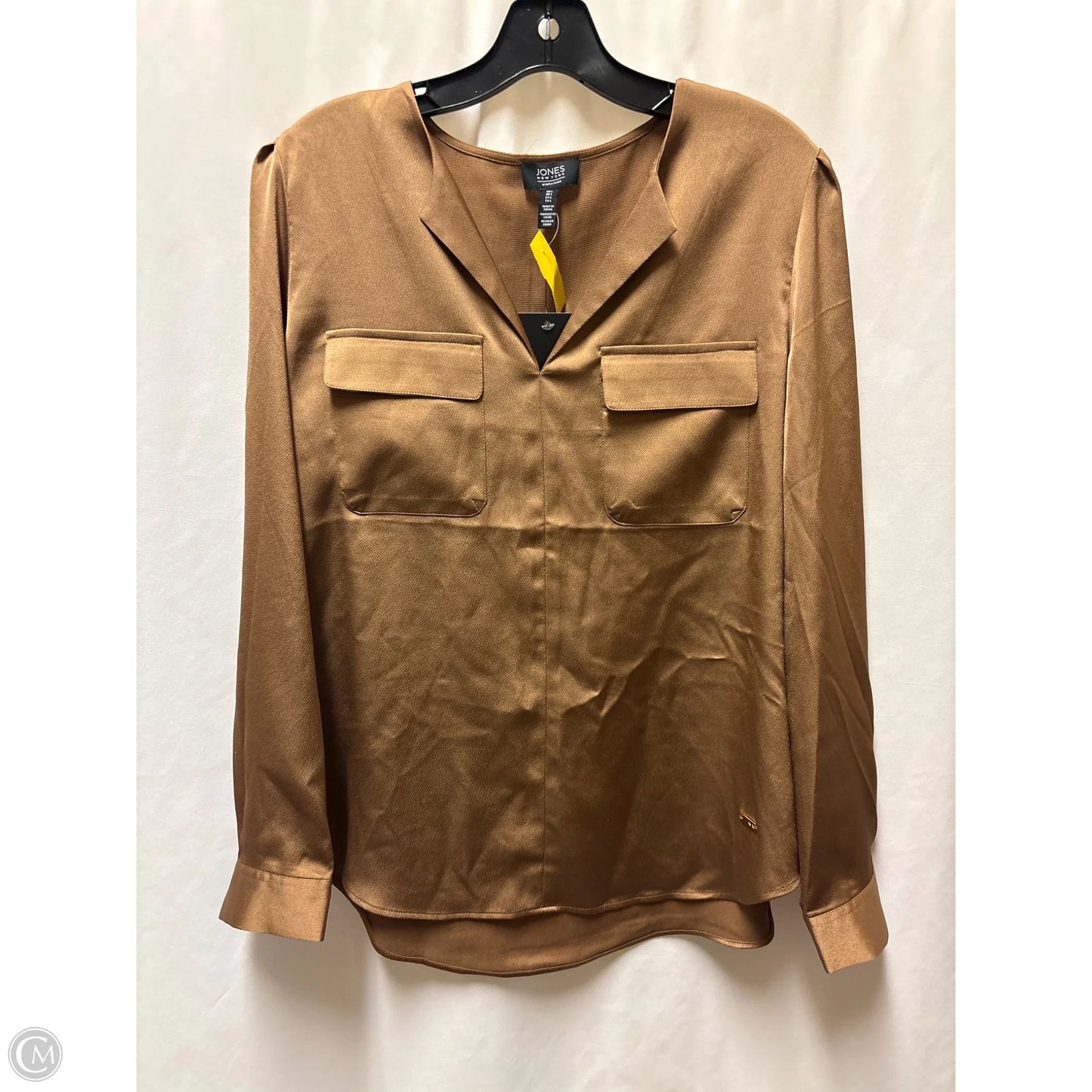 Top Long Sleeve By Jones New York In Brown, Size: L