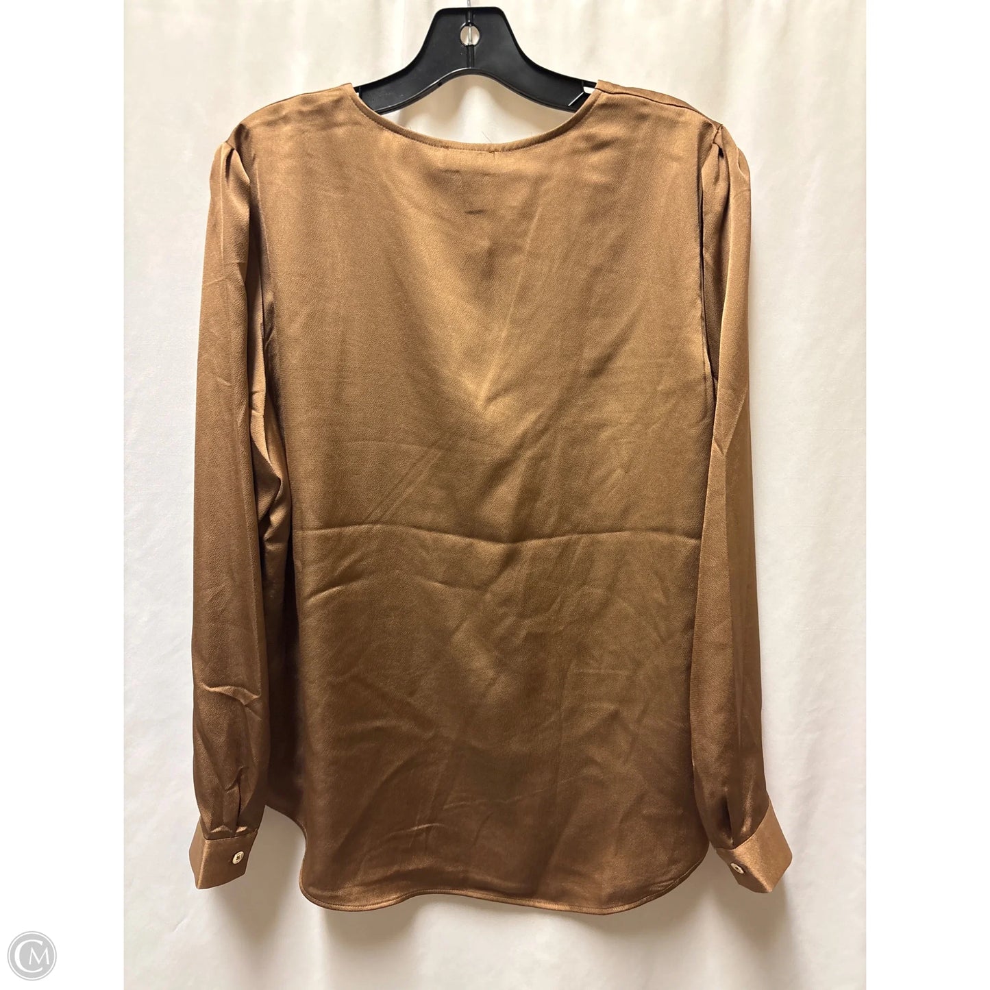 Top Long Sleeve By Jones New York In Brown, Size: L