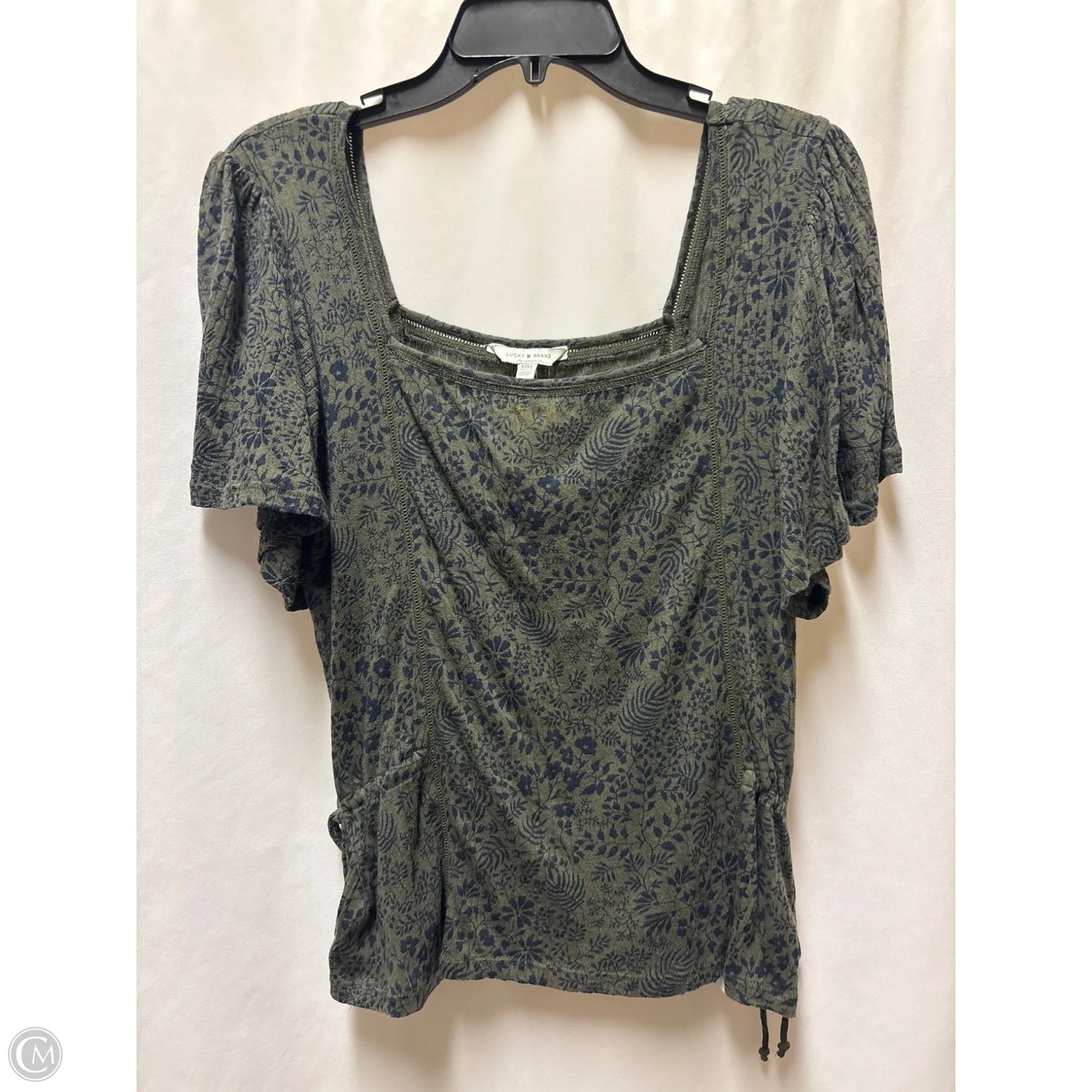 Top Short Sleeve By Lucky Brand In Green, Size: M