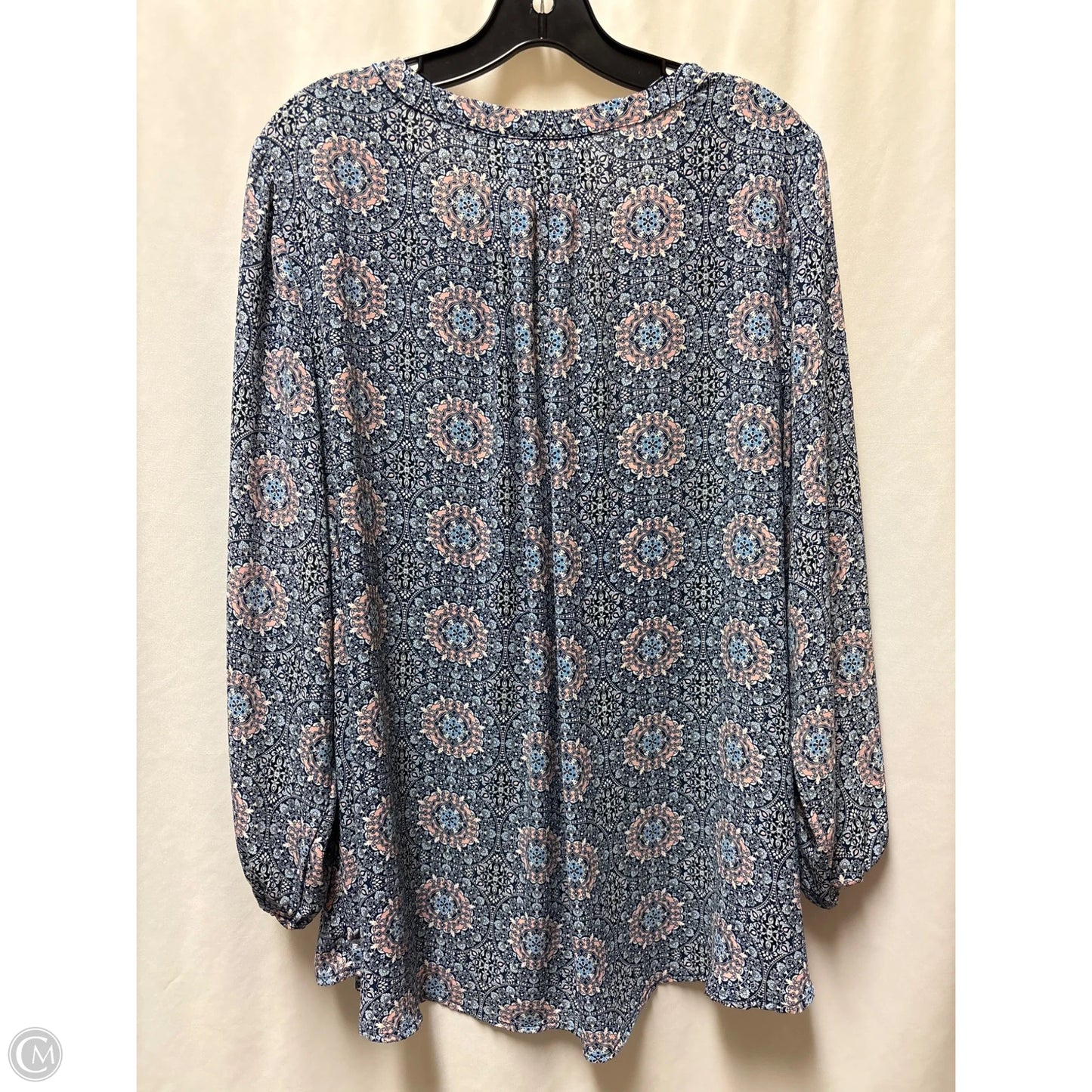 Top Long Sleeve By Clothes Mentor In Blue, Size: 2x