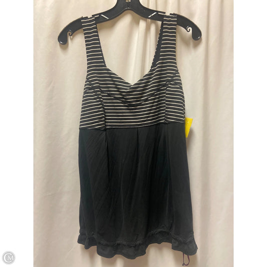 Athletic Tank Top By Lululemon In Black & White, Size: 12