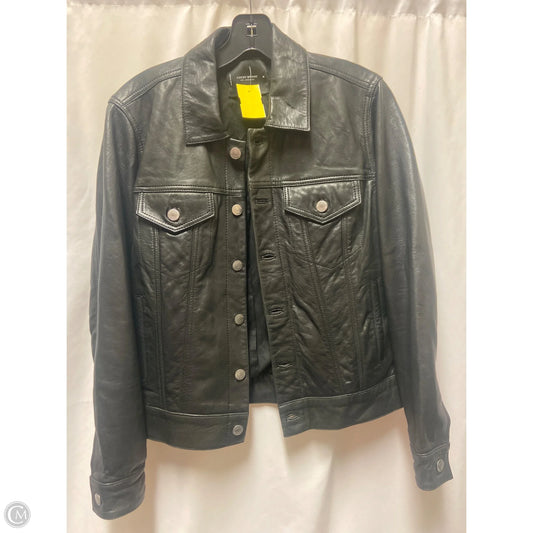 Jacket Leather By Lucky Brand In Black, Size: M