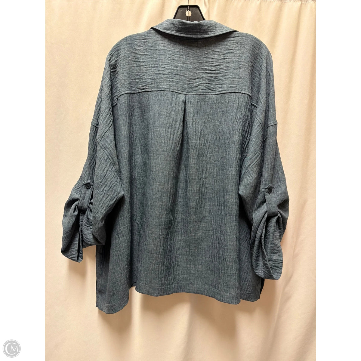 Top 3/4 Sleeve By Max Studio In Blue, Size: 3x
