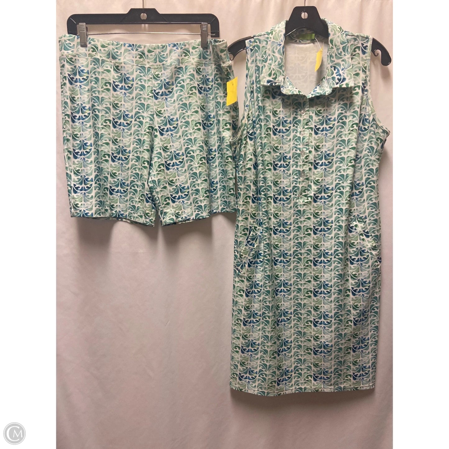 Dress Set 2pc By Clothes Mentor In Blue & Green, Size: L