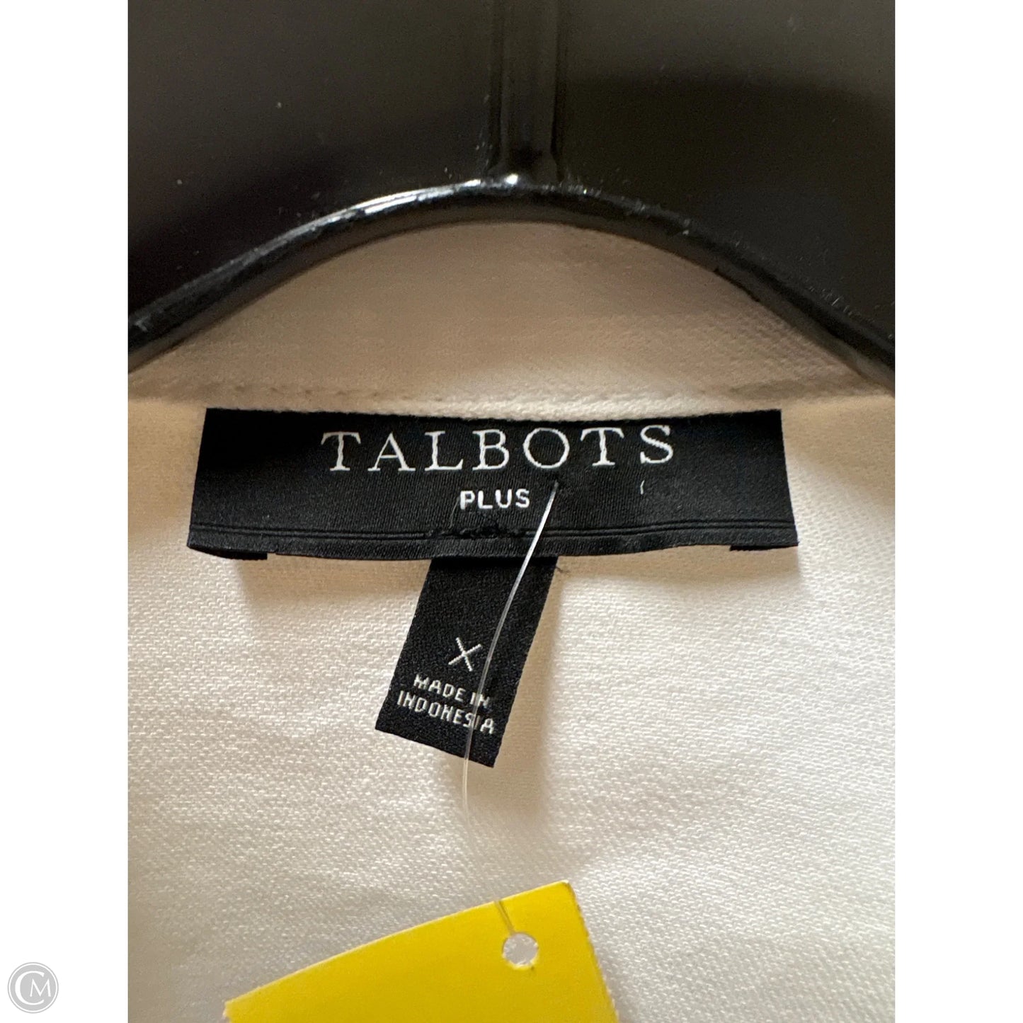 Jacket Denim By Talbots In White Denim, Size: Xl