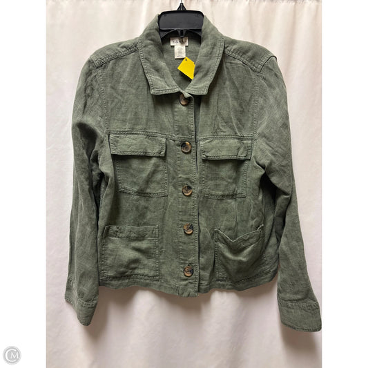 Jacket Shirt By Nicole By Nicole Miller In Green, Size: Xl