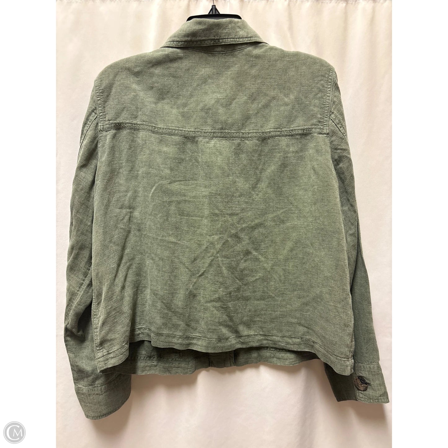 Jacket Shirt By Nicole By Nicole Miller In Green, Size: Xl