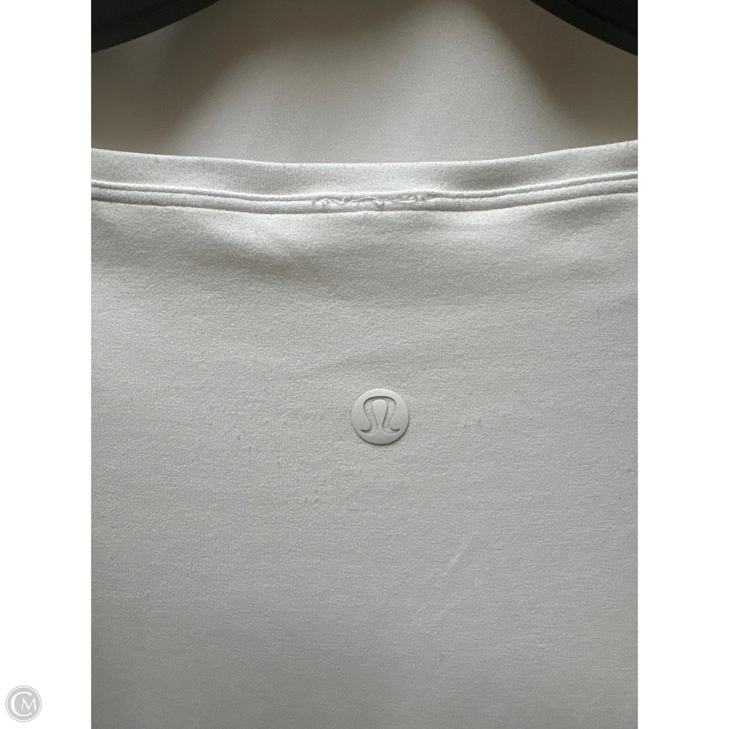 Athletic Top Short Sleeve By Lululemon In White, Size: L