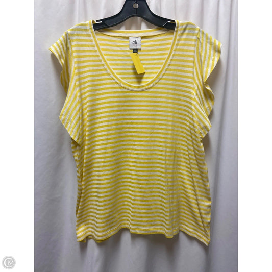 Top Sleeveless By Cabi In Yellow, Size: L