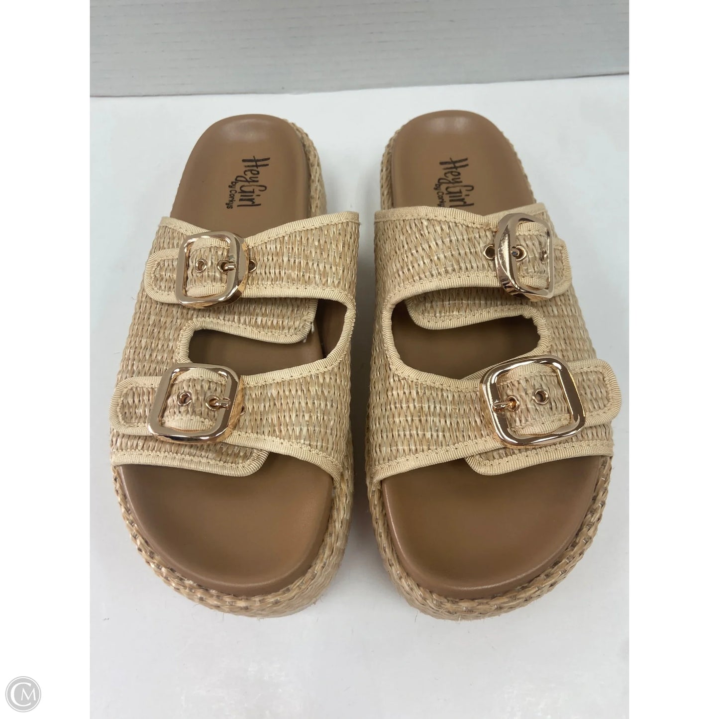Sandals Heels Platform By Corkys In Tan, Size: 10