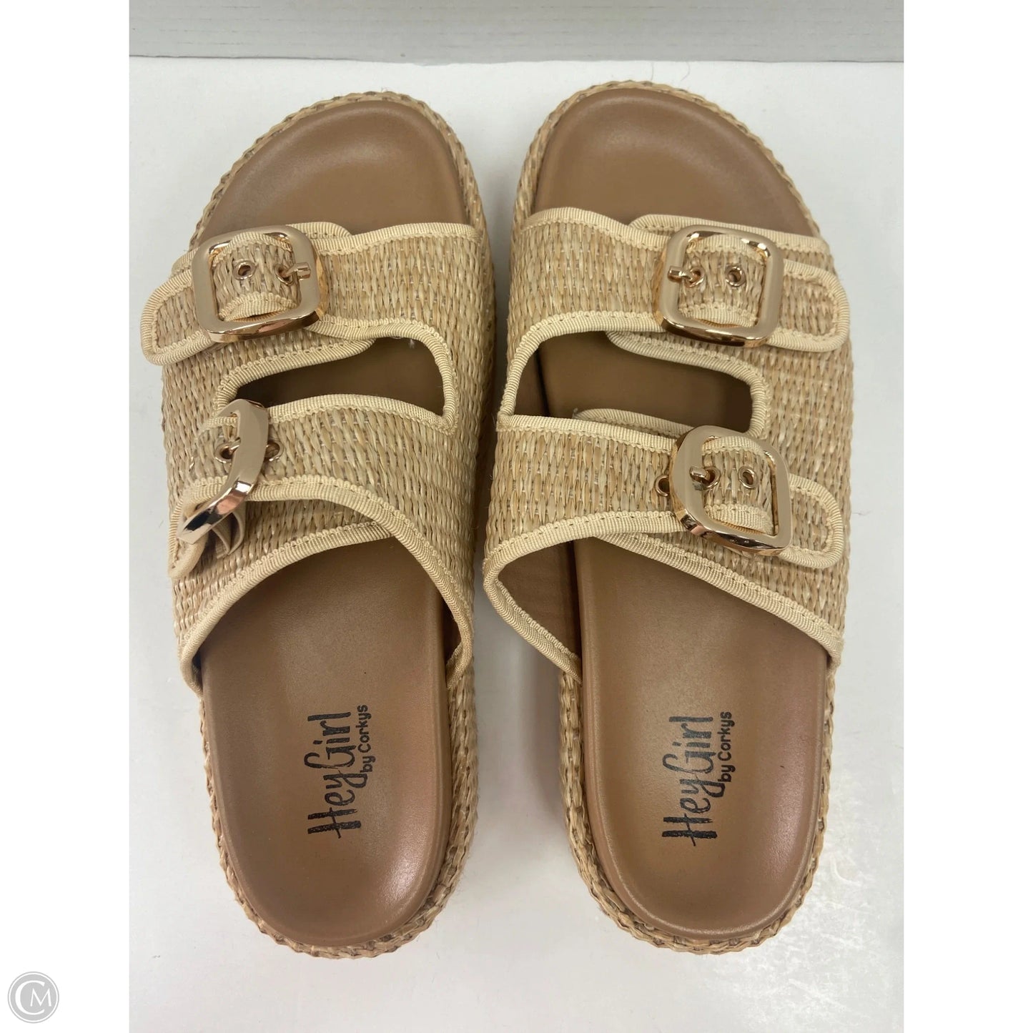 Sandals Heels Platform By Corkys In Tan, Size: 10