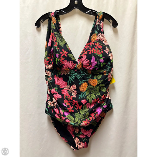 Swimsuit By Time And Tru In Floral Print, Size: Xl