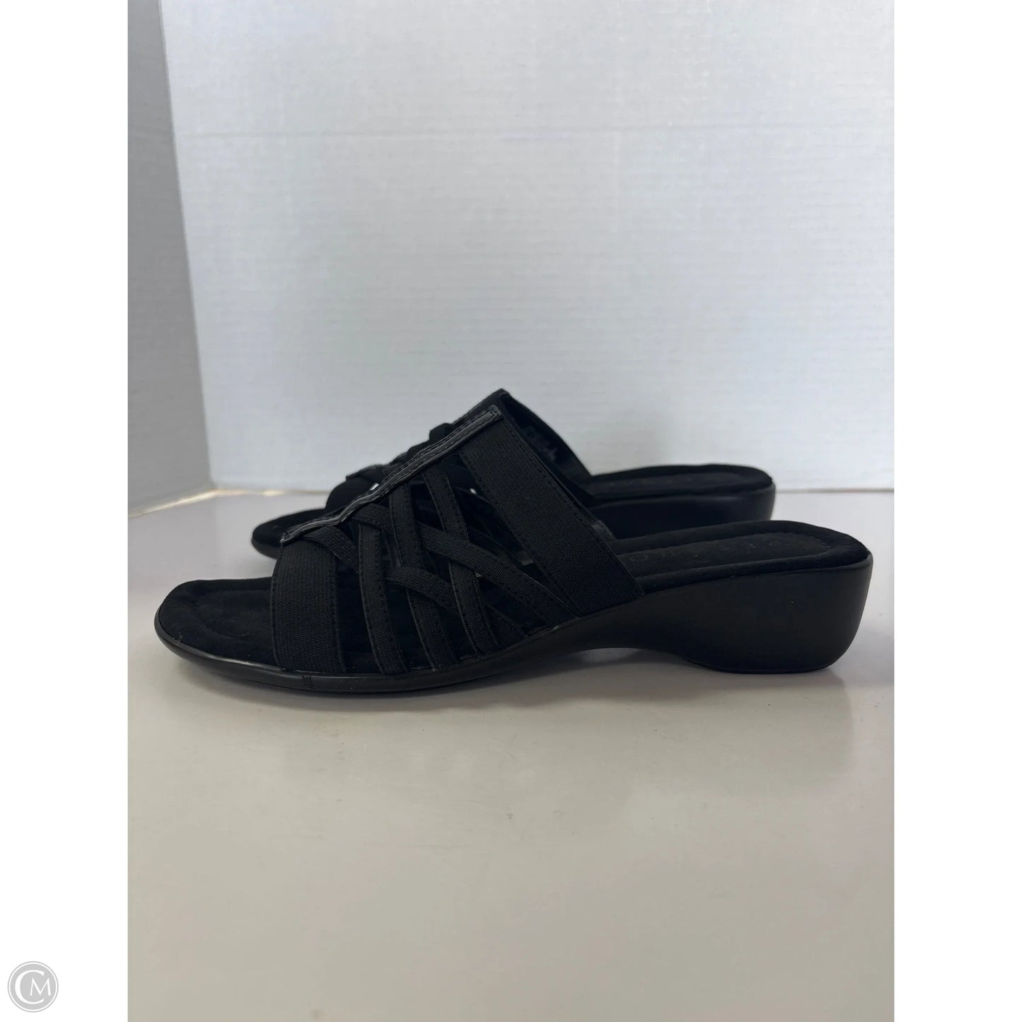 Sandals Heels Block By Pesaro In Black, Size: 8