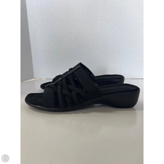 Sandals Heels Block By Pesaro In Black, Size: 8