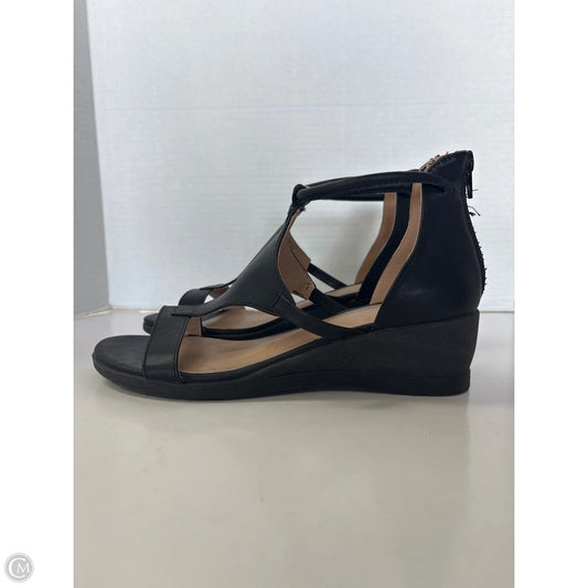 Sandals Heels Wedge By C And C In Black, Size: 7.5