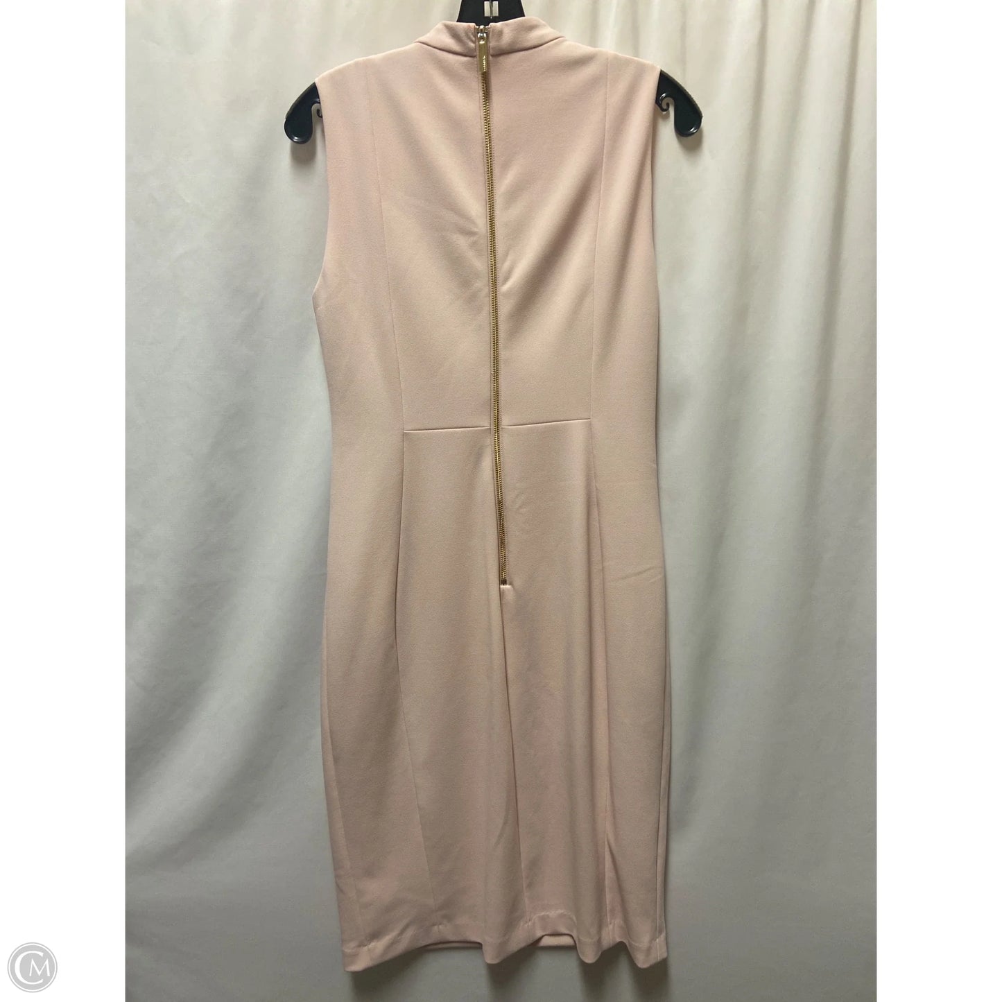Dress Casual Midi By Calvin Klein In Pink, Size: M