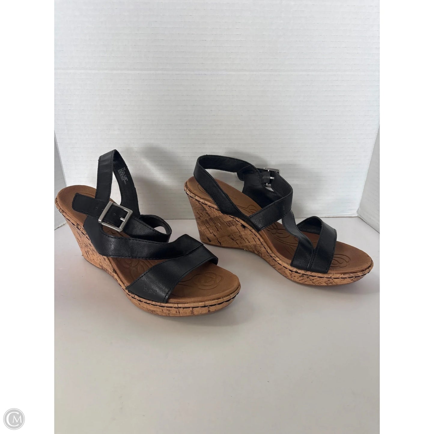 Sandals Heels Wedge By Born In Black, Size: 9