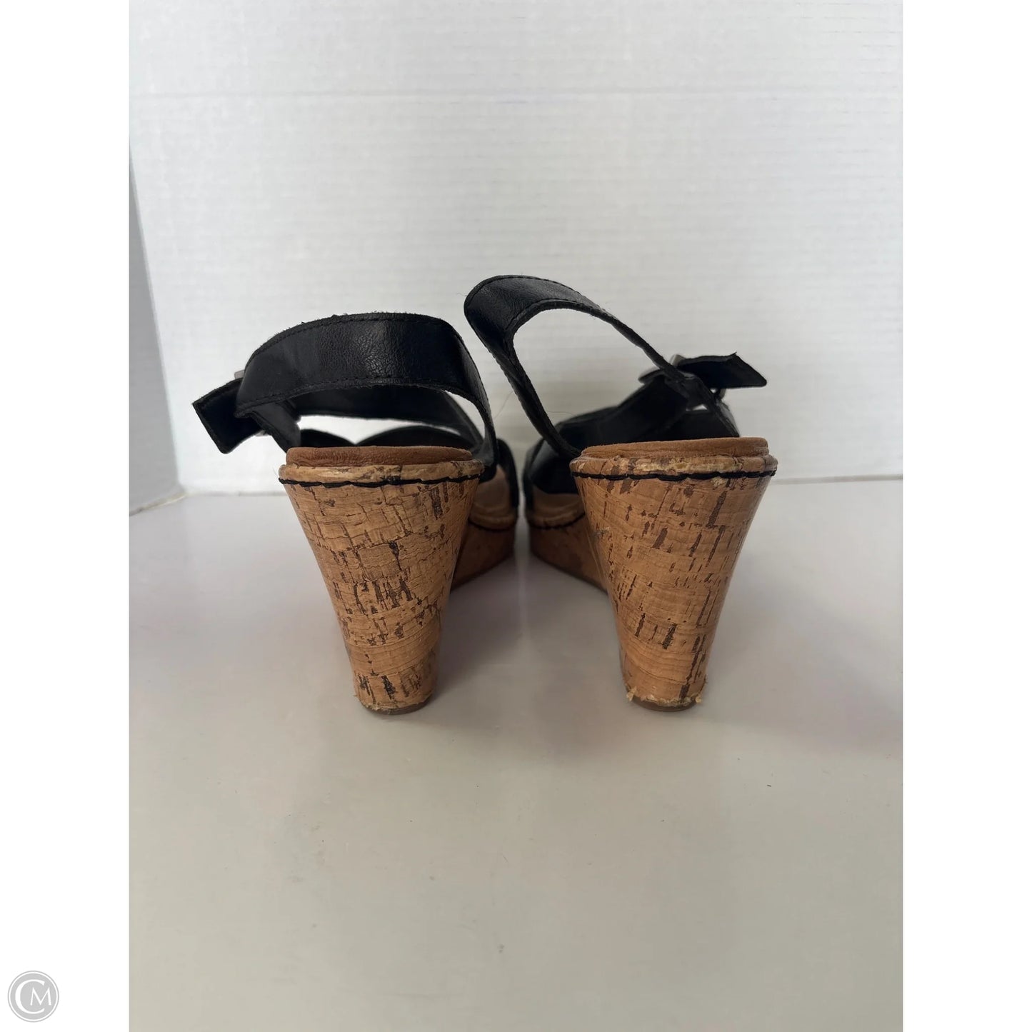 Sandals Heels Wedge By Born In Black, Size: 9