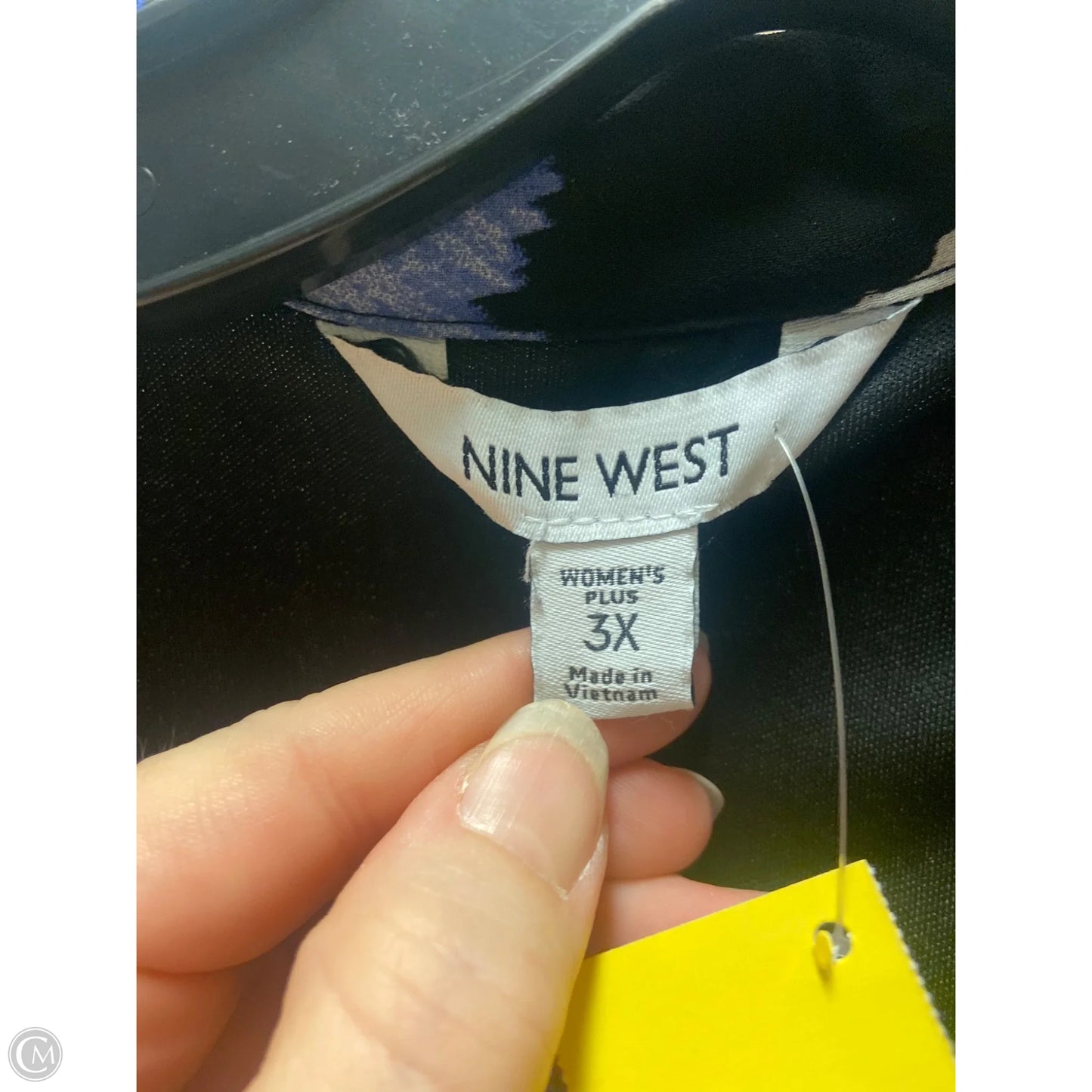 Dress Casual Midi By Nine West In Black & Blue, Size: 3x