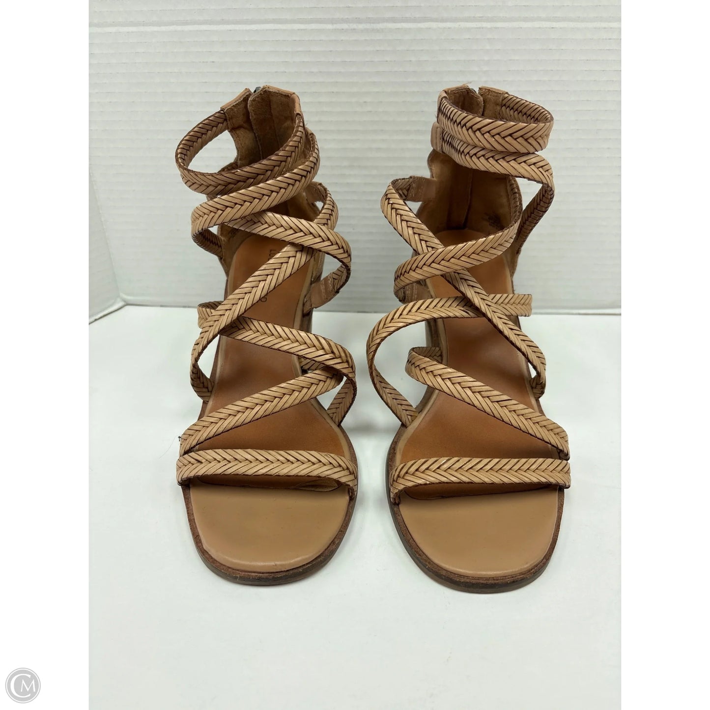 Sandals Heels Block By Lucky Brand In Brown, Size: 10