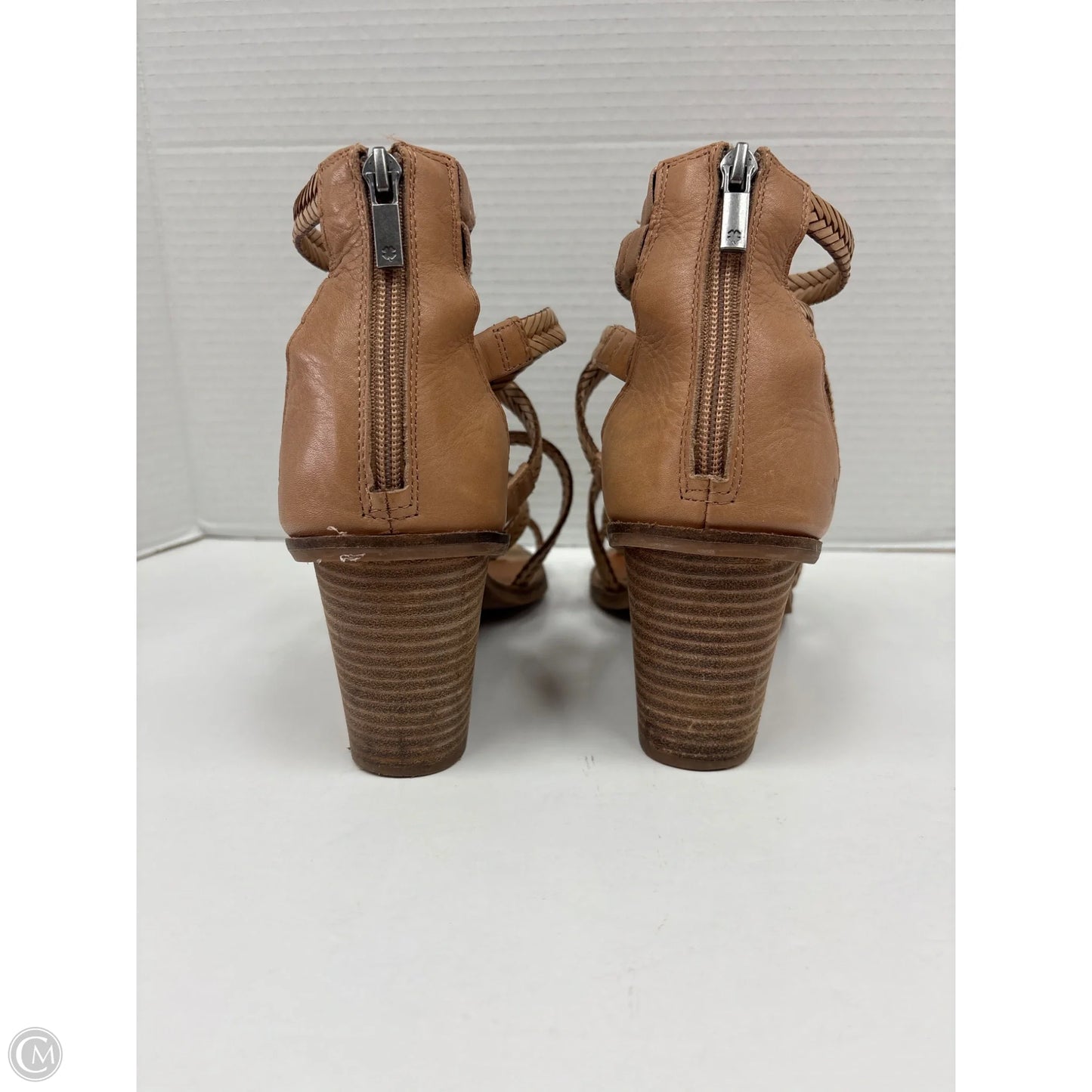 Sandals Heels Block By Lucky Brand In Brown, Size: 10