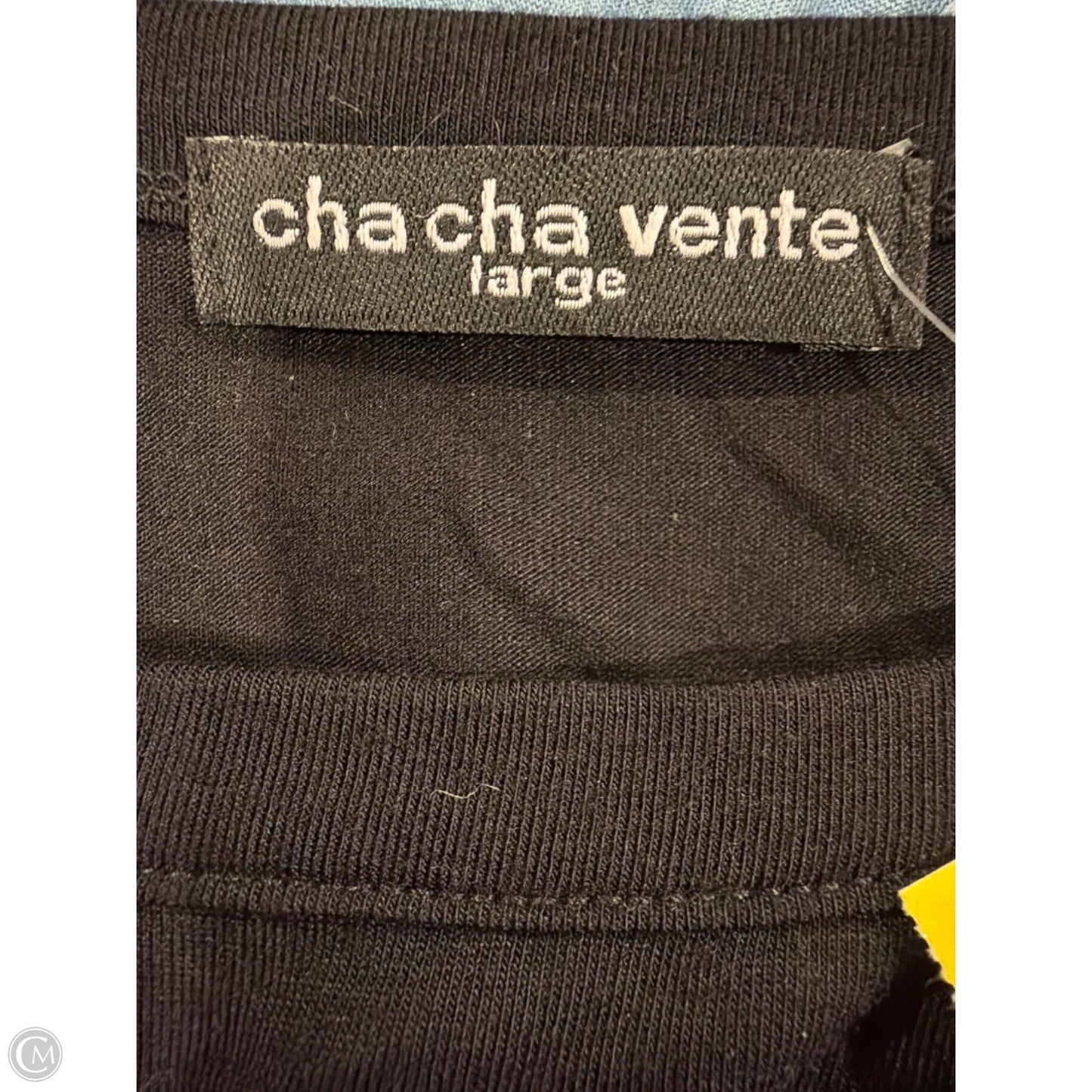 Top Short Sleeve By Cha Cha Vente In Black, Size: L
