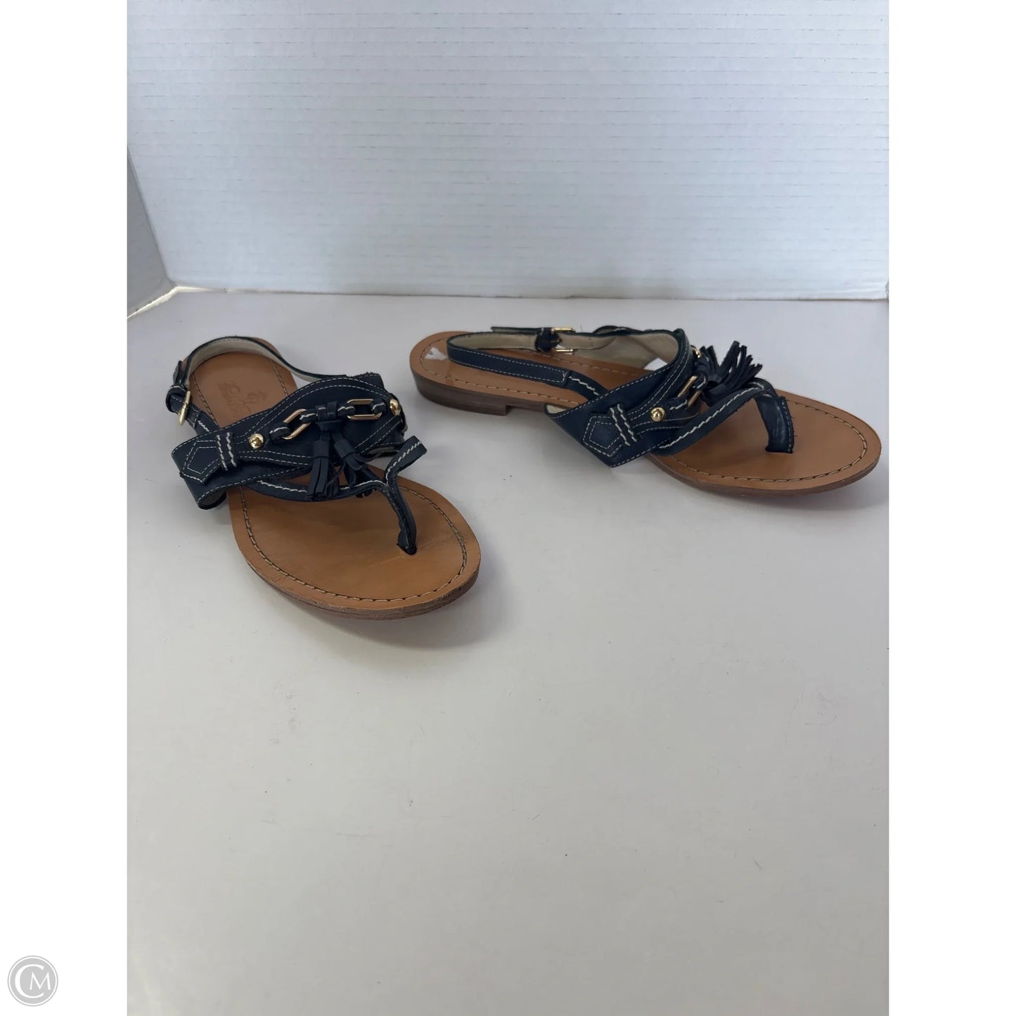 Sandals Flats By Brooks Brothers In Blue, Size: 7.5