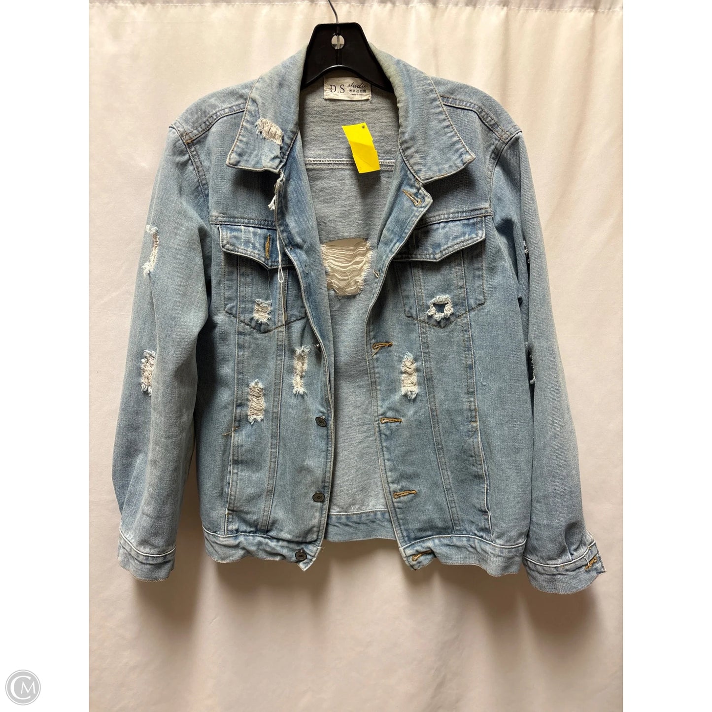 Jacket Denim By Clothes Mentor In Blue Denim, Size: M