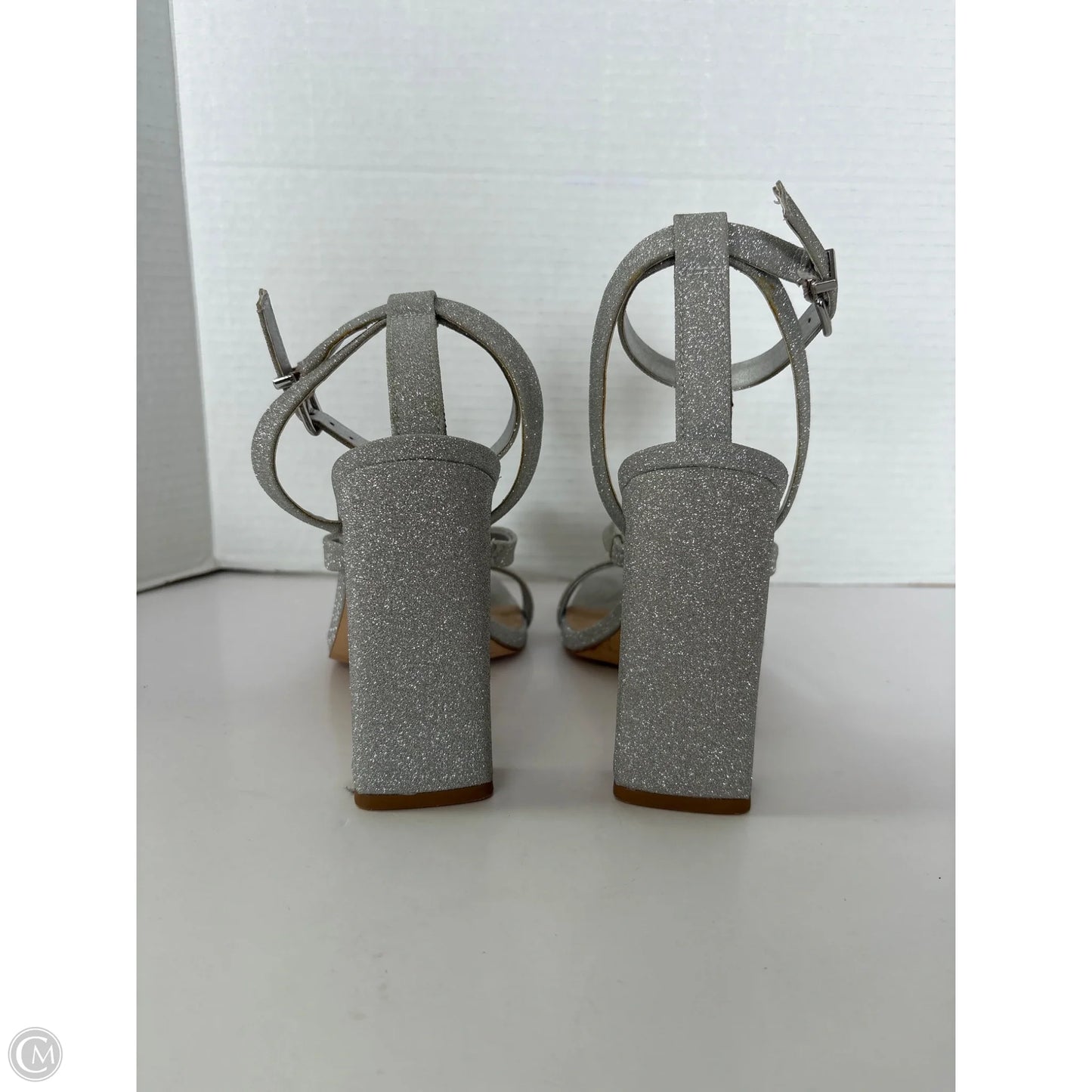 Shoes Heels Block By Gianni Bini In Silver, Size: 7