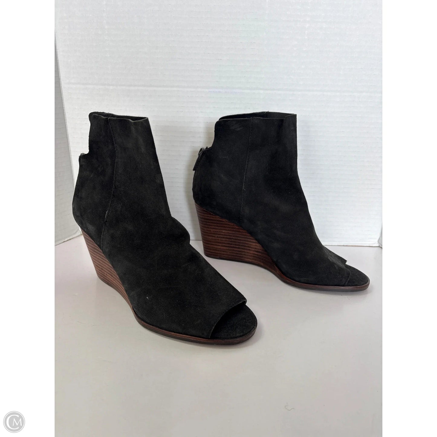 Sandals Heels Wedge By Lucky Brand In Black, Size: 8.5