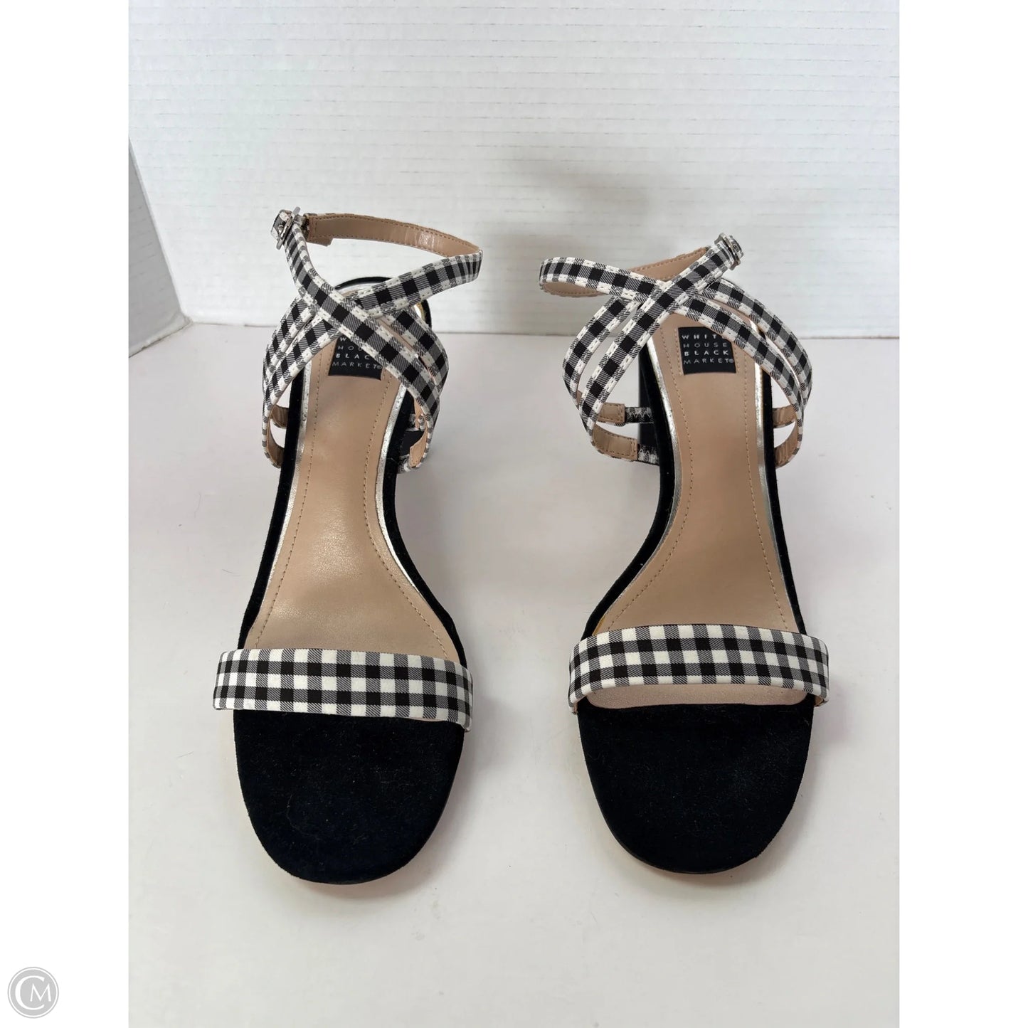 Sandals Heels Block By White House Black Market In Black & White, Size: 8