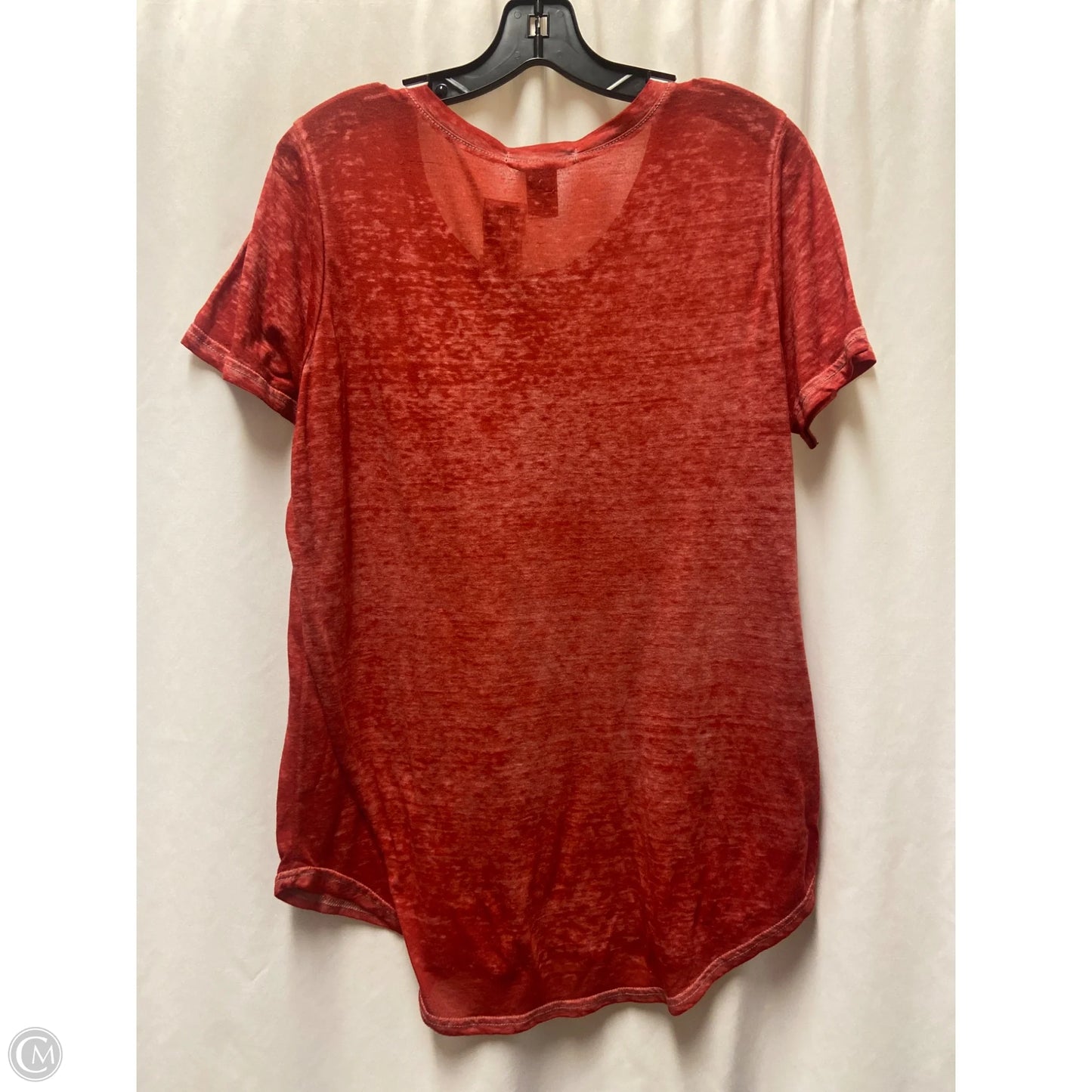 Top Short Sleeve By Clothes Mentor In Red & White, Size: 1x